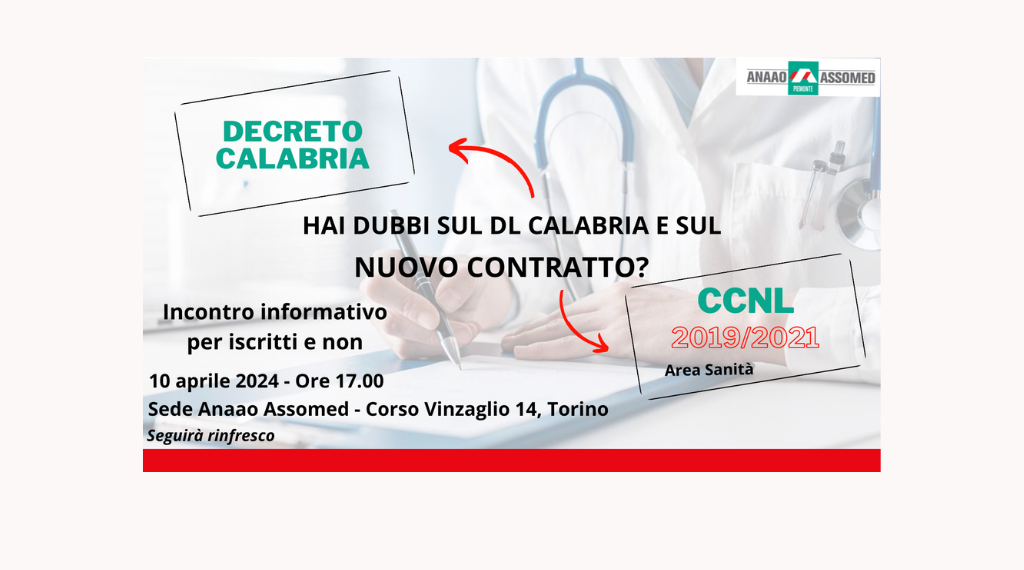 Nuovo CCNL e Decreto Calabria: incontro informativo