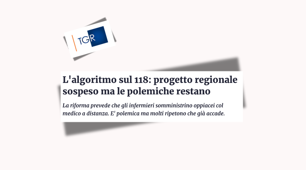 L’algoritmo sul 118 e la somministrazione di farmaci stupefacenti