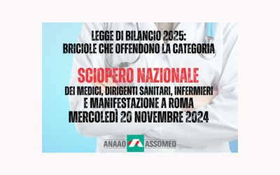 Legge bilancio 2025: briciole che offendono la categoria: SCIOPERO NAZIONALE E MANIFESTAZIONE IL 20 NOVEMBRE