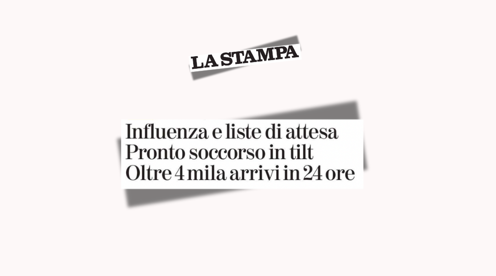 Influenza e liste d’attesa: Pronto Soccorso in tilt. L’intervento di Chiara Rivetti, Segretaria Regionale Anaao Assomed Piemonte su La Stampa