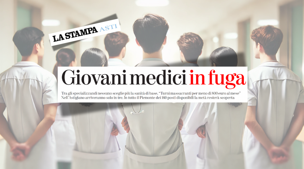 Giovani medici in fuga, la sanità rischia l’implosione entro tre anni. Valerio Tomaselli, Vice Segretario Regionale Anaao Assomed Piemonte, La Stampa ed. Asti